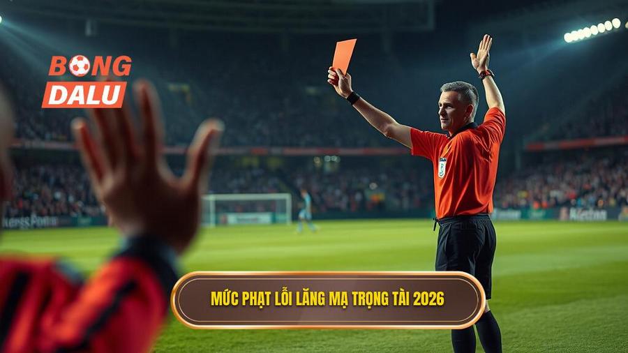 2. Mức phạt lỗi lăng mạ trọng tài 2026