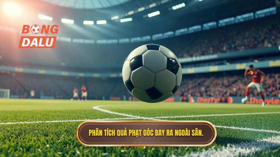 2. Phân tích quả phạt góc bay ra ngoài sân.