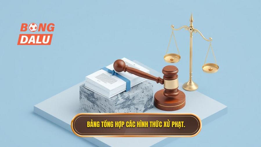 3. Bảng tổng hợp các hình thức xử phạt.
