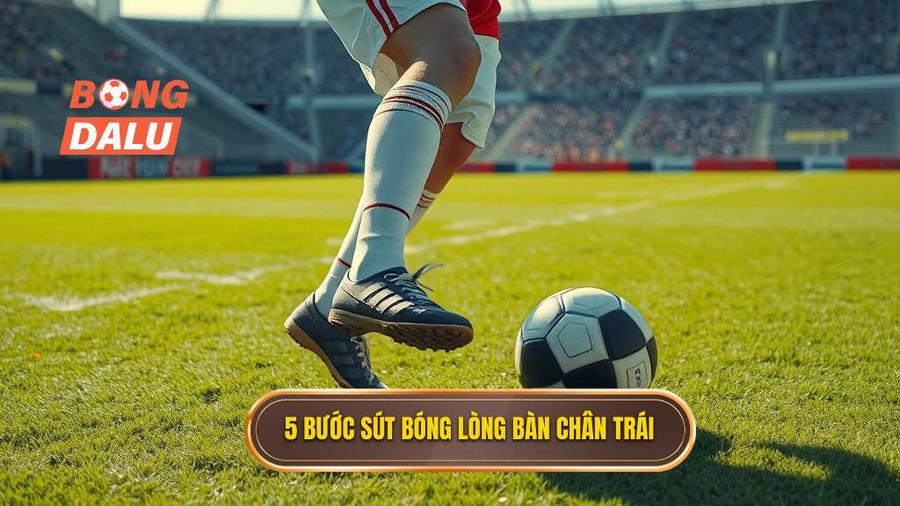 Quy trình 5 bước thực hiện kỹ thuật sút bóng bằng lòng bàn chân trái